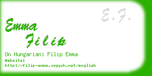 emma filip business card